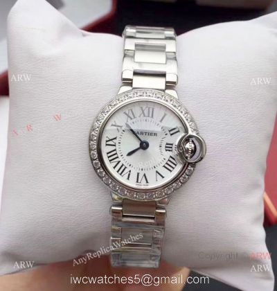 Copy Ballon Bleu Cartier 28mm Stainless Steel Watch Swiss Quality 1