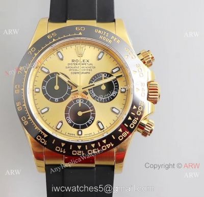 Noob Factory V3 Rolex Daytona Men Watch Gold Case Oysterflex Strap 1