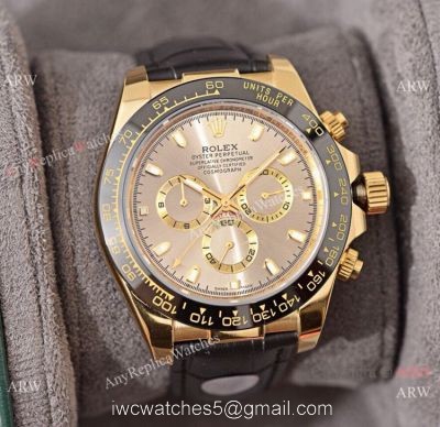 New Replica Rolex Daytona Watch Gold Case Gray Dial 1
