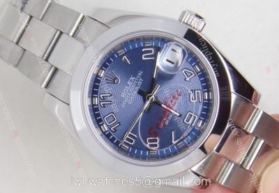 Midium Size Rolex Datejust Blue Arabic 31mm Lady Watch 1