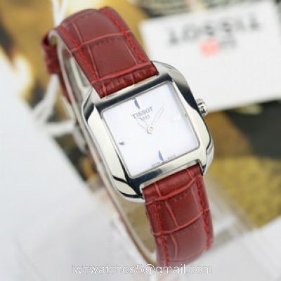 TISSOT Ladies Watch / Low Price / Red Leather Watch 1
