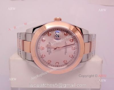 Replica Rolex Datejust 40mm 2-Tone Rose Gold Watch Oyster Band 1