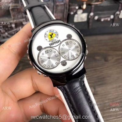 High Quality Copy Ferrari Quartz Watches White Dial Black Case 1
