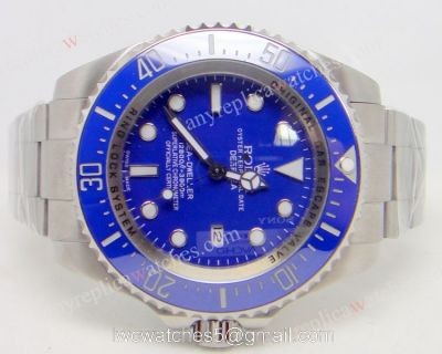 Rolex Deepsea 44mm Replica Watch Stainless Steel Blue Face 1