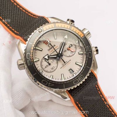 Japan Grade Omega Seamaster Replica Planet Ocean 600m Chronograph Watch White Dial 1