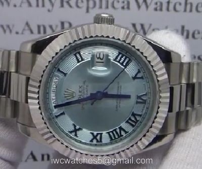 41mm Rolex Daydate II President Band Fluted Bezel Watch Rolex Ice Replica Watch 1