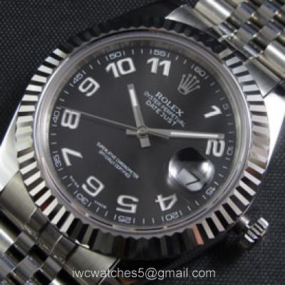 Replica Rolex Datejust II SS Black Dial Arabic Markers Mens Watch 40mm 1