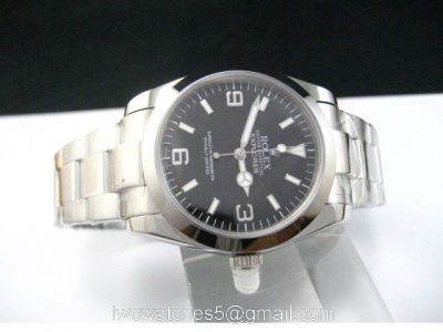 Rolex Explorer Oyster band Black Face Mens Replica Watch 1