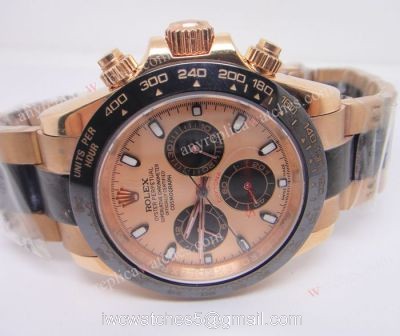 Rolex Daytona Rose Gold / Black Sub-dials Special Watch 1