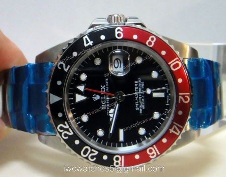 ROLEX REPLICA GMT-MASTER II Red and Black Bezel Watch 1