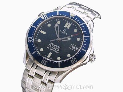 Omega Replica Watches James Bond For Dale Omega Seamaster Blue Dial Automatic Watch 1