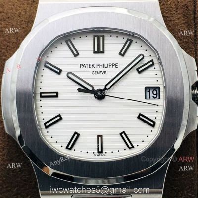 Highest Quality Swiss Patek Philippe Nautilus PPF V4 White Dial Watch 40mm 1