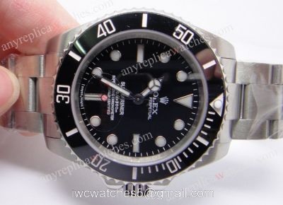 High Quality Replica Rolex Submariner Black Dial No Date Ceramic Bezel Mens Watch 1