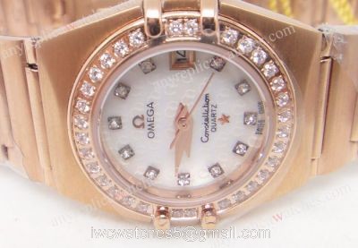 Omega Constellation Rose Gold Ladies Japan Quartz Watch 1