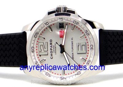 Replica Chopard Gran turismo Watch XL Gray Dial w/rubber band 1