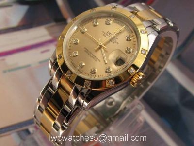 Rolex Daydate TWO TONE Masterpiece Gold Face w/Diamond watch 1