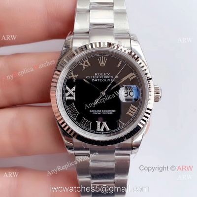 (EW) Rolex Datejust 36mm Black Dial Oyster Watch Buy AAA Replica Watches China 1