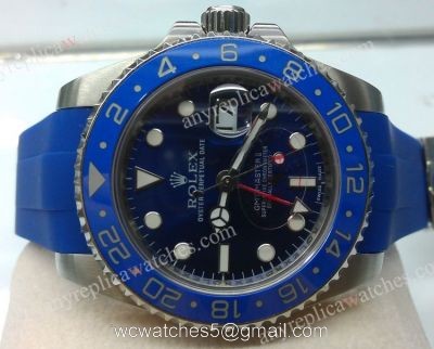 NEW Rolex GMT-Master II Blue Rubber band Mens Watch 1