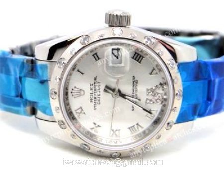 Rolex Datejust NEW Stainless Steel Datejust Diamond Silver Face LADY SIZE 1