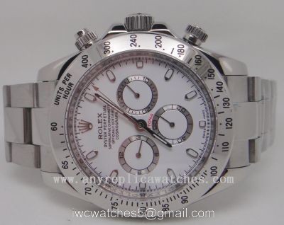 High Quality Rolex Daytona Replica Watch SS White Dial 1
