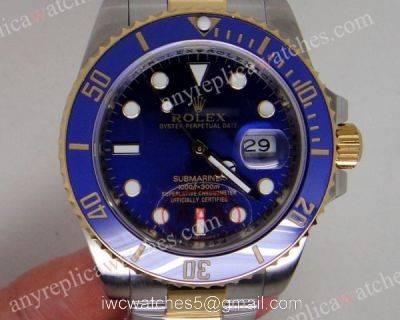 Ceramic Bezel Rolex Submariner Two Tone Blue Face Watch 1