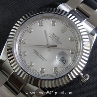 Clone Swiss ETA2836 Rolex Datejust II Silver Dial Mens Watch 1