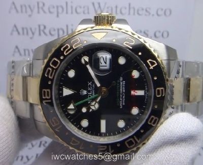 Replica Rolex GMT Master II Watch 2-Tone Black Ceramic Fast Shipping 1