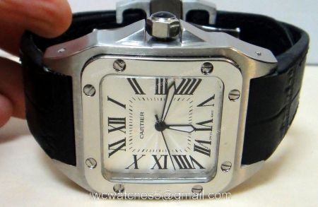 Replica Cartier Santos 100 Men Watch 40mm Quartz Movement Watch 1