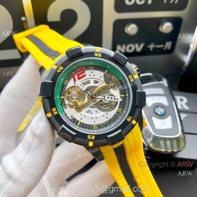 Replica Invicta S1 Rally Automatic Yellow Rubber Strap Men Watch 1