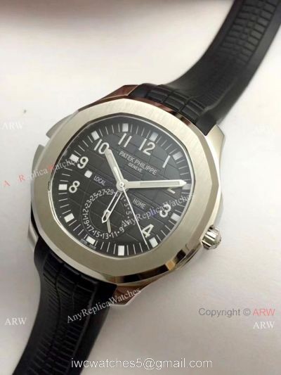 High Quality Patek Philippe Replica Watches Aquanaut Travel Time Watch Black Face 1