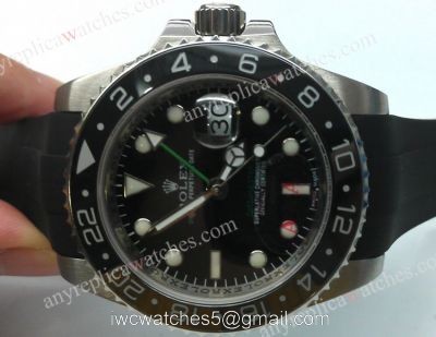 Rolex GMT-Master II Black Rubber band Man Watch 1
