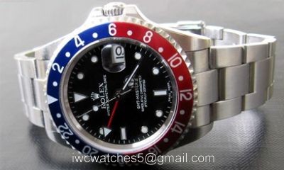 REPLICA ROLEX GMT-MASTER II Red &038; Blue Bezel PEPSI SS WATCH 1