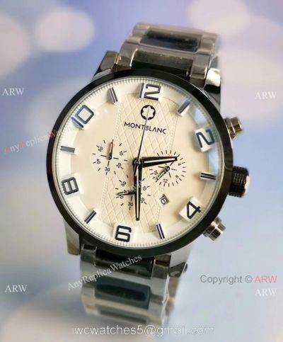 Mont Blanc Clone Timewalker Chronograph Watch Ceramic Steel 1