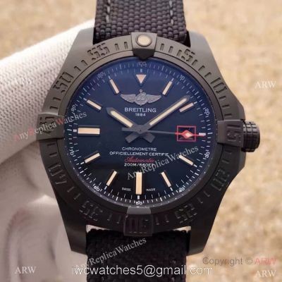 Swiss Breitling Super Avenger Watch 2824 Movement Solid Black Replica 1