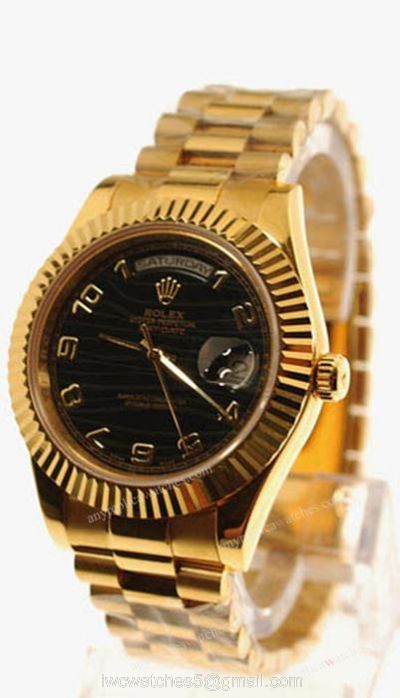 Swiss Quality Rolex Day-Date II 41mm Replica Watch / Gold DDII 1