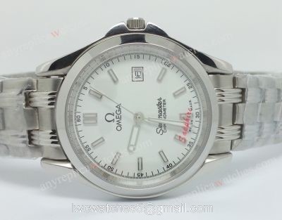 Replica Omega Seamaster 36 mm Watch Stainless Steel White Dial 1