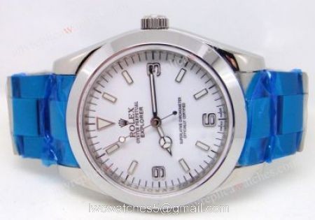 Replica Rolex Explorer White Dial Stainless Steel Mens Watch 1