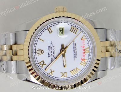 Low Price Rolex Datejust Gold White Face Jubilee Replica watch 1