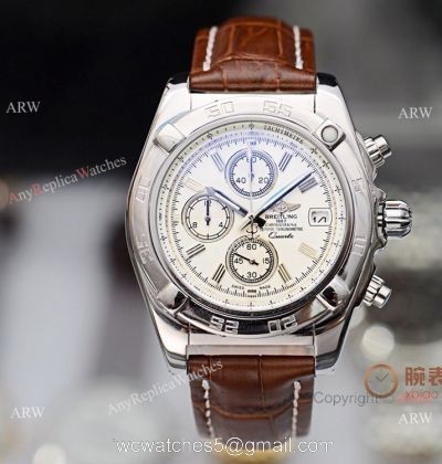 Fake Breitling Chronomat Chronograph Watches White Face 1