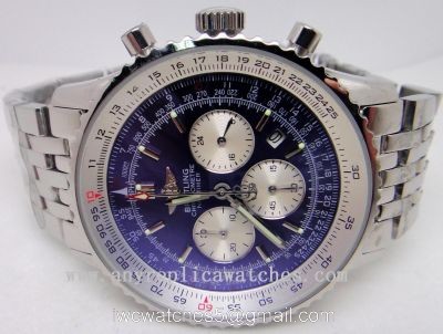 BREITLING CHRONOMETER NAVITIMER STAINLESS STEEL BLUE FACE 1