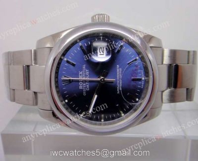 Rolex SS Oyster Blue Datejust Rolex Replica watch 1