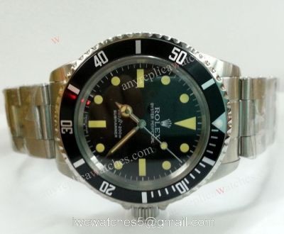 Vintage Submariner Replica Wrist Stainless steel Black Dial Mens Size 1
