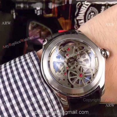 Buy Replica Corum Skeleton Bubble Squelette Silver Dial Watch 45mm 1