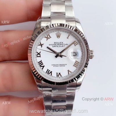 (EW)Rolex Oyster Datejust White Dial 36mm Watch Best AAA Replica Watches China 1