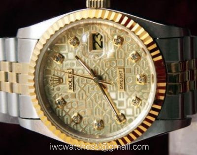 Rolex 16233 Fake Datejust Watch: 2-Tone Jubilee Gold Micor Face Mens Watch 1