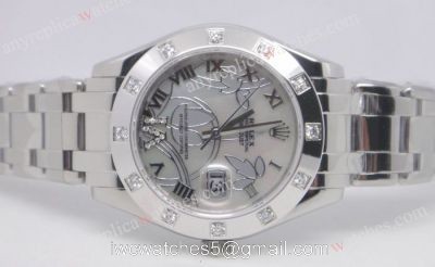 Rolex White Gold Masterpiece White MOP Face Lady Size 1
