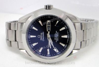 Omega Seamaster Knockoff Watch For Sale Omega Seamaster Aqua Terra Co-Axial SS Black Dial Watch 1