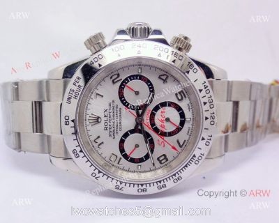 Rolex Daytona Silver w/black Subdial Replica Watch 1