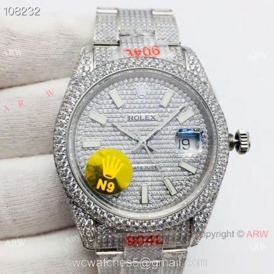 Rolex Datejust 41 SS Iced Out Watch Best AAA Replica Watches China 1