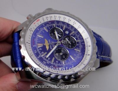 Copy Breitling Bentley Blue Chronograph Blue Leather watch 1